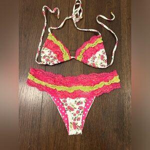 Beach Bunny Lady Lace Top and Bottom